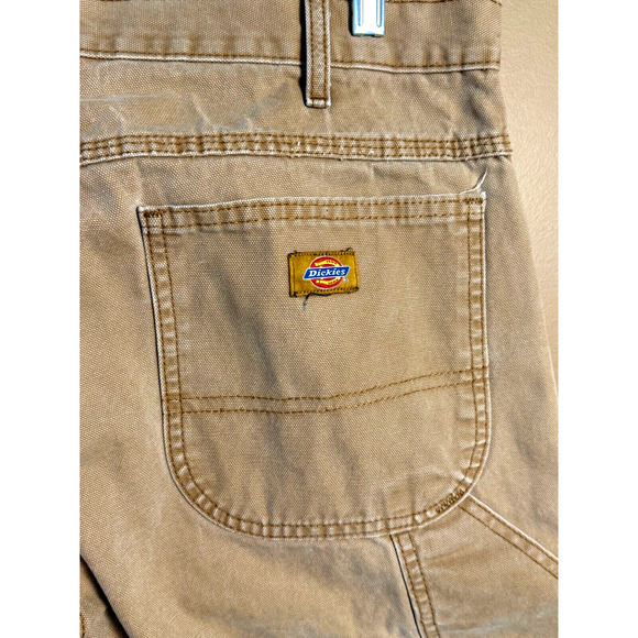 Dickies Carpenter Canvas Pants Painter Work Carhartt Style Tan Size 36x32 EUC - Picture 3 of 6